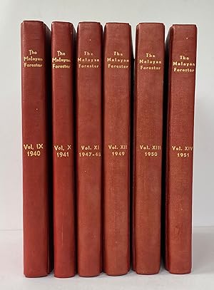 THE MALAYAN FORESTER. Six volumes, 1940-1951