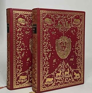 Fables de La fontaine - tomes I et II - avec les figures d'Oudry (parues dans l'édition Desaint e...