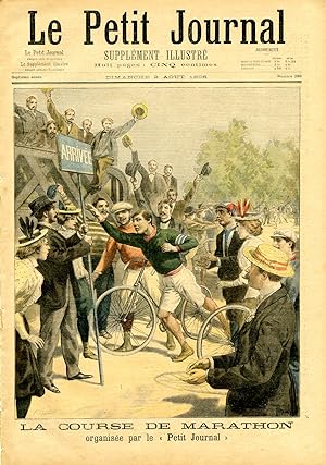 "LE PETIT JOURNAL N°298 du 2/8/1896" LA COURSE DE MARATHON organisée par le "Petit Journal" / TER...