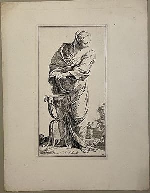 Antique print, etching | Personification of Innocence / Onschult (onschuld), published ca. 1715, ...