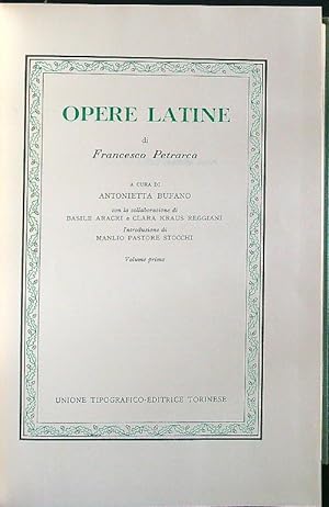 Opere latine volume primo