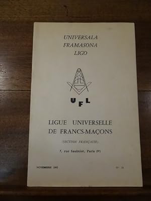 Ligue universelle des franc-maçons (section française). Novembre 1962