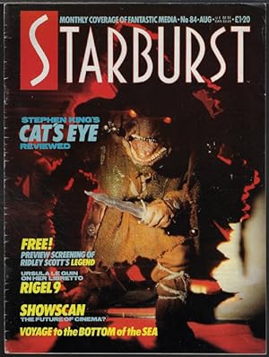 STARBURST Monthly Coverage of Fantastic Media: No. 84, August, Aug. 1985 (Tom Selleck in Runaway;...