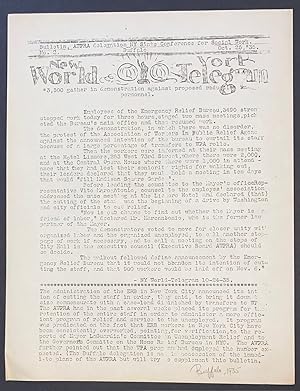Bulletin, AWPRA delegation New York State Conference for Social Work. No. 2 (Oct. 25, 1935)