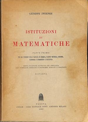 Istituzioni di matematiche. Parte prima