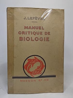 Manuel critique de biologie