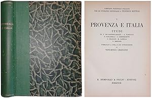 Provenza e Italia. Studi di V. De Bartholomaeis, A. Parducci, N. Zingarelli, S. DeBenedetti, L. G...