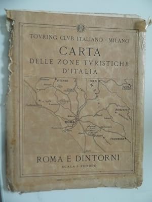 CARTA DELLE ZONE TURISTICHE D'ITALIA ROMA E DINTORNI