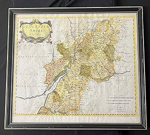Gloucestershire hand coloured map
