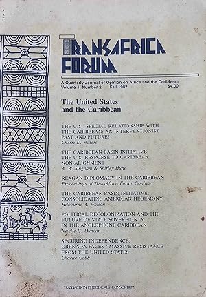 Transafrica Forum: A Quarterly Journal of Opinion on Africa and the Caribbean. Volume 1, Number 2...