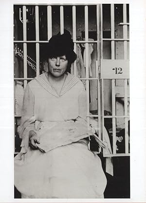 Lucy Burns in Prison WW1 Womens Suffragette Riot Picket Postcard