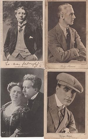 Percy Malmont George Walsh Lewis Waller 4x Old Postcard s