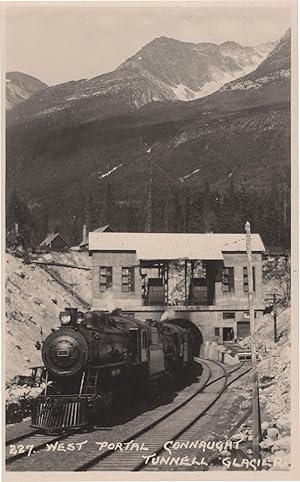 West Portal Connaught Tunnel Glacier BC Canada Old Railway Postcard