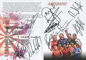 Ultimate Simon Whitlock Martin Adams Mark Webster 9X Darts Hand Signed Programme