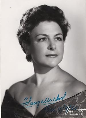 Solange Michel French Opera Soprano Vintage Hand Signed Photo