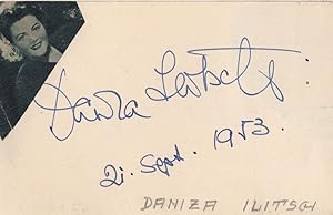 Daniza Ilitsch Austrian Opera Soprano Hans Braun 2x Hand Signed Autograph