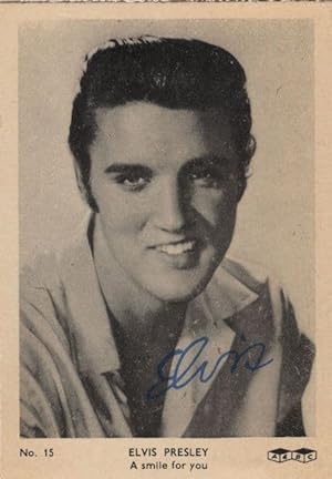 Elvis Presley A Smile For You Vintage Printed Signed 1950s Photo Card