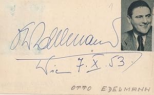 Otto Edelmann Austrian Opera Irmgard Seefried Hand Signed Autograph