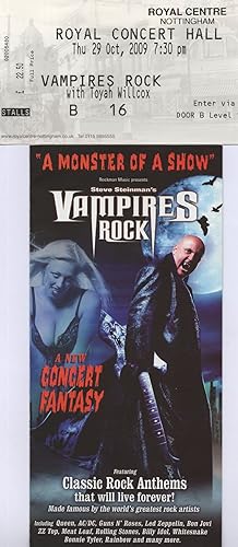 Vampires Rock Toyah Wilcox 2009 Live Concert Ticket & Flyer
