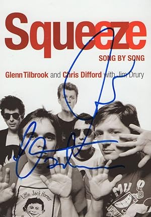 Squeeze Glenn Tilbrook Chris Difford Double Hand Signed Photo
