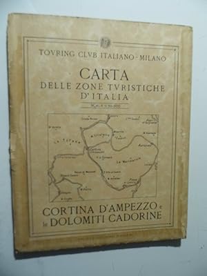CARTA DELLE ZONE TURISTICHE D'ITALIA CORTINA D'AMPEZZO E LE DOLOMITI CADORINE
