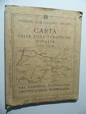 CARTA DELLE ZONE TURISTICHE D'ITALIA VAL GARDENA, CATINACCIO, GRUPPO DI SELLA, MARMOLADA
