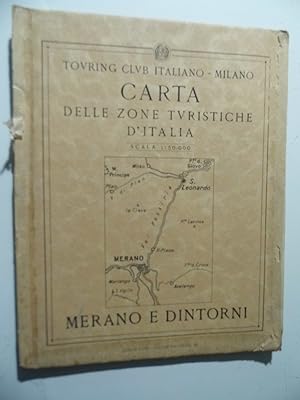 CARTA DELLE ZONE TURISTICHE D'ITALIA MERANO E DINTORNI