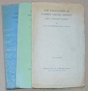 The Excavations of Maiden Castle, Dorset. First, Second, and Thirds Interim Report. [Three volumes]