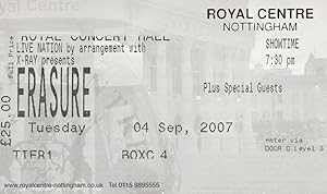 Pet Shop Boys 2007 Nottingham Live Concert Ticket