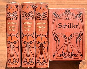 Schillers sämtliche Werke in 12 Bänden in 4 Büchern. Mit einem Bildnis der Dichters, einer Landka...