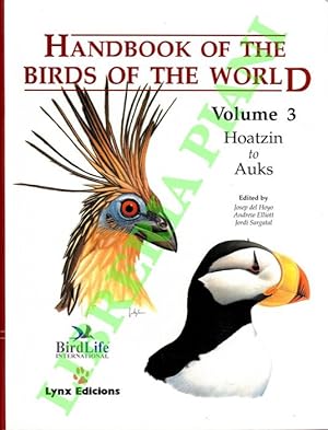 Handbook of the birds of the world. Volume 3. Hoatzin to Auks.