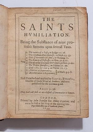 [4 works] Four works by C17th English Puritans bound together in one volume. 'The saints humiliat...