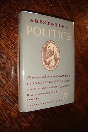 Aristotle's Politics - First Modern Library Edition stated # 228.1