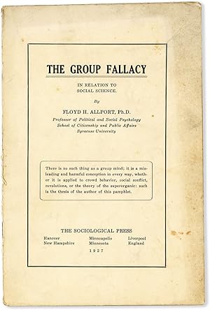 The Group Fallacy in Relation to Social Science