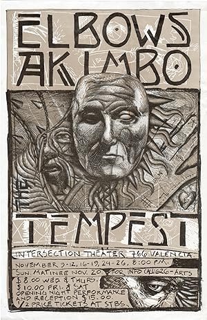 The Tempest (Original two-color poster for the premiere of the 1988 play at the Intersection Thea...