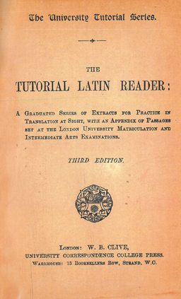 The Tutorial Latin Reader.