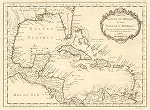 Carte du Golfe du Mexique et des Isles de l'Amerique [Map of the Gulf of Mexico and the Caribbean...
