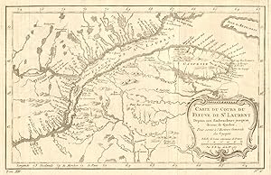Carte du cours du fleuve de St Laurent, depuis sont embouchure jusqu'au dessus de Québec [Map of ...