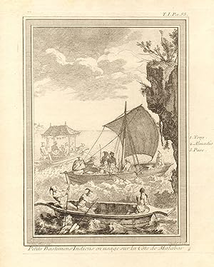 Petits Bastimens Indiens en usage sur la Côte de Malabar [Small Indian boats, in use on the Malab...