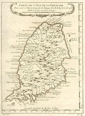 Carte de l'Isle de la Grenade [Map of the island of Grenada]