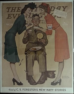 Saturday Evening Post February 7, 1942 Norman Rockwell FRONT COVER ONLY