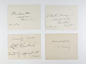 A collection of 17 autographs on cards