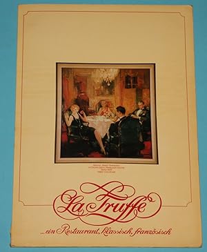 Speisekarte "La Truffe" Parkhotel Frankfurt ( 1982 )