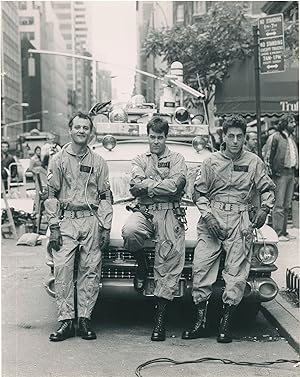 Ghostbusters (Original photograph of Dan Aykroyd, Harold Ramis, and Bill Murray on the set of the...