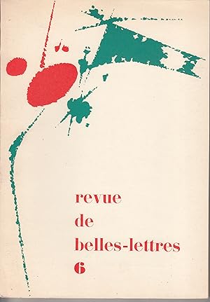 Revue de Belles-Lettres. Poètes Bellettriens. 1960