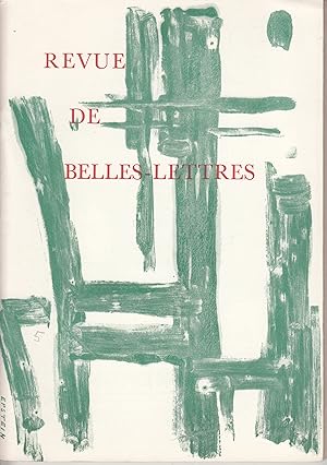 Revue des Belles-Lettres. No 5 Novembre 1961