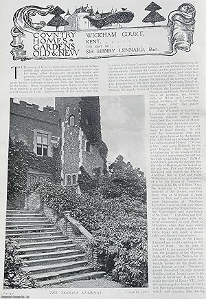 Wickham Court, Kent. The Seat of Sir Henry Lennard, Bart. Several pictures and accompanying text,...