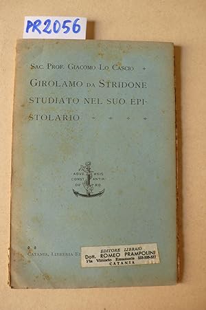 Girolamo da Stridone studiato nel suo epistolario