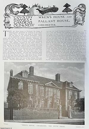 Wren's House & Pallant House, Chichester. Several pictures and accompanying text, removed from an...