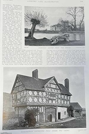 Stokesay Castle. A Country Home of the Thirteenth Century. Several pictures and accompanying text...